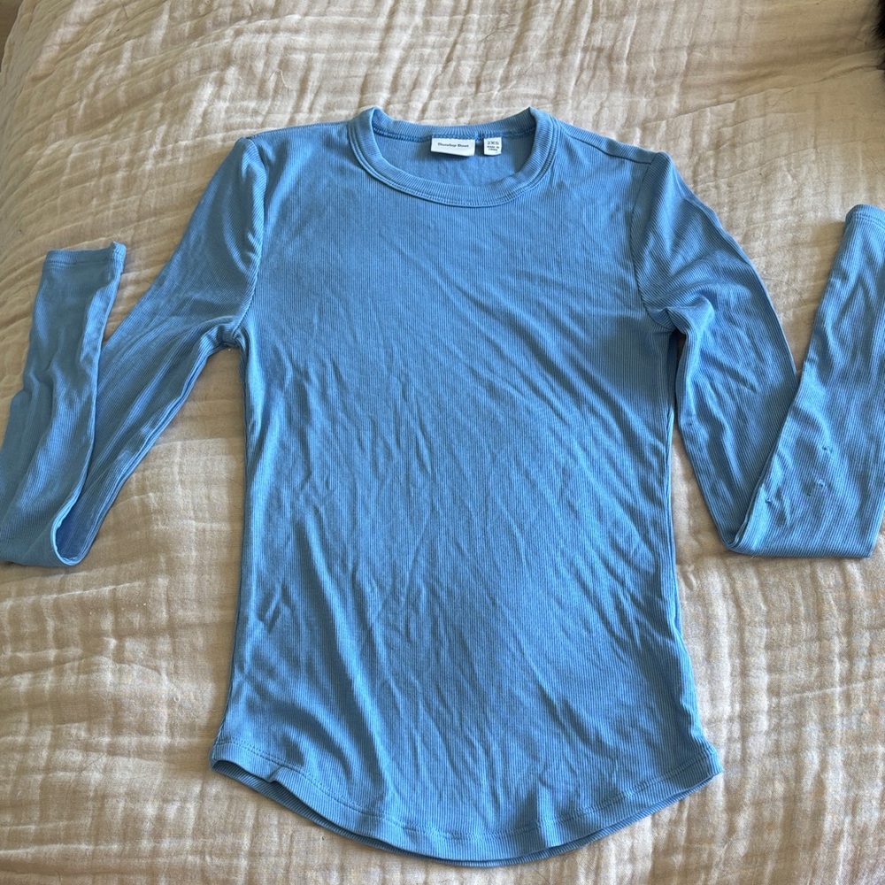 Aritzia Blue Long Sleeve Top